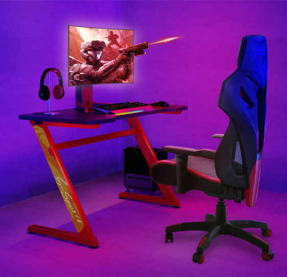 GMD02 Series Z-Shaped Gaming Desks